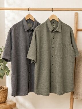 Royal Robbins Pucker Travel Short Sleeve Button-Up Shirts Bundle Men’s XL Olive